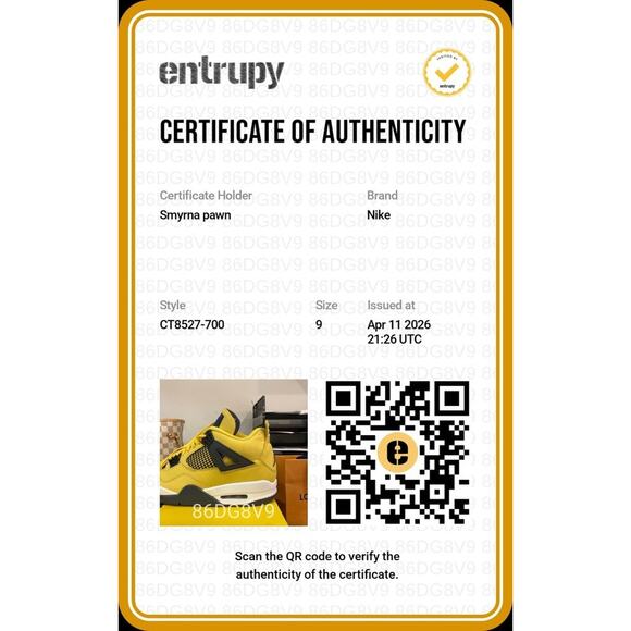 Men\'s US Size 9 Nike Jordan 4 Retro Lightning Yellow SPB-JB 364937 main image 7